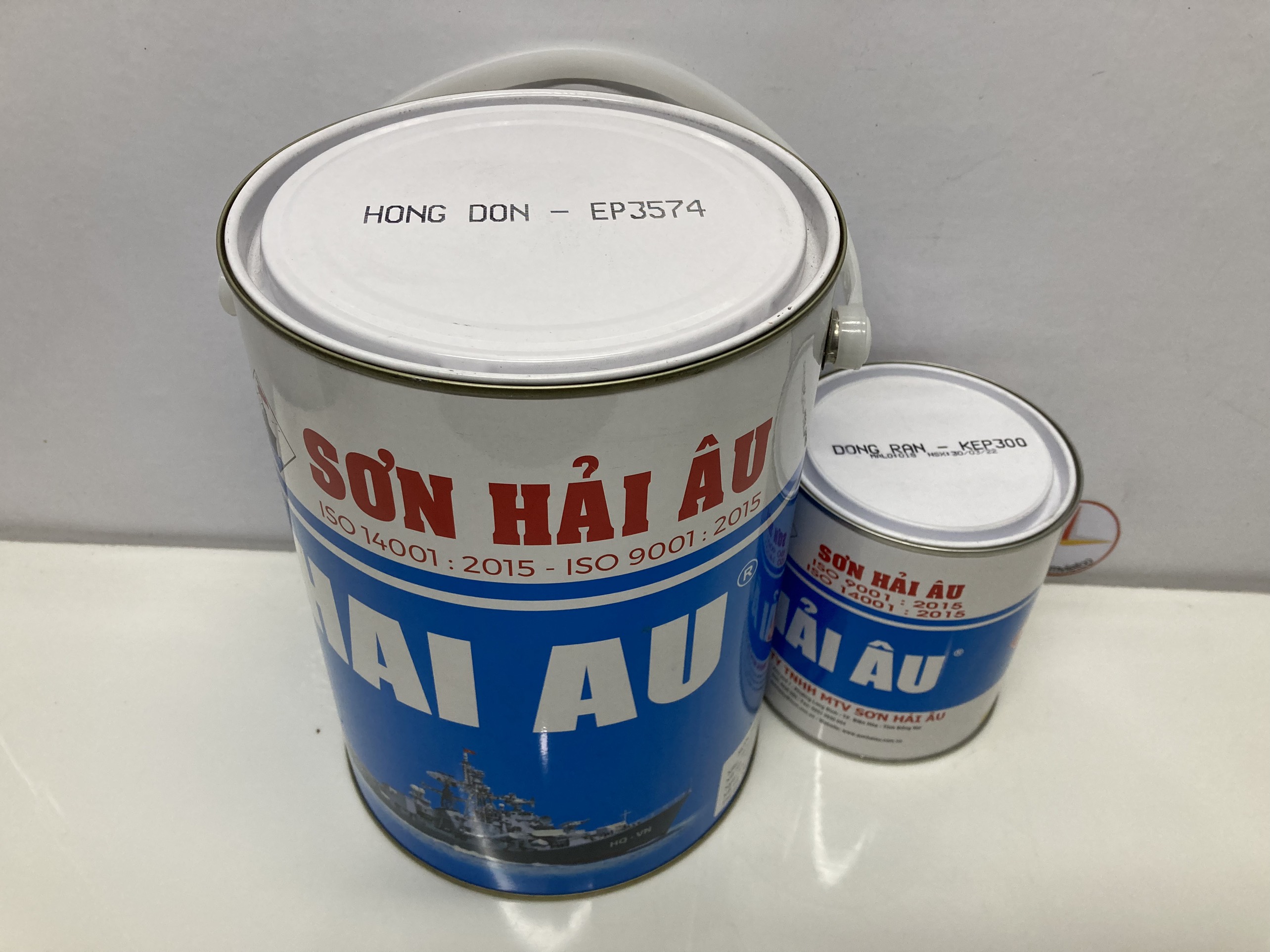 Sơn Epoxy Hải Âu màu hồng đơn EP574 5L/Bộ