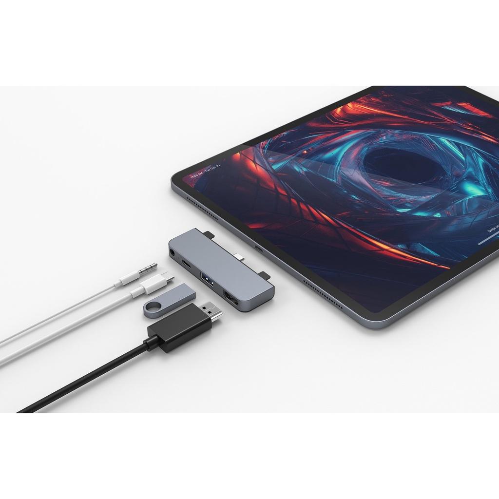 Cổng Chuyển Chuyên Dụng Hyperdrive iPad Pro/Macbook/Surface 4 IN 1 HDMI 4K/30HZ USB-C HUB – HD319E Hàng Chính Hãng