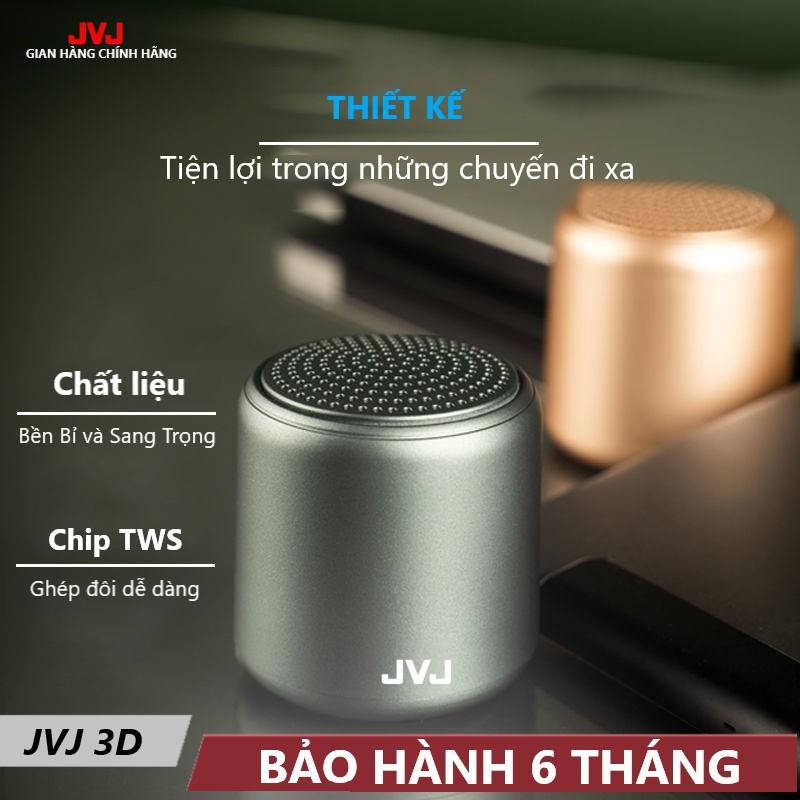 Loa di động Bluetooth JVJ Mini 3D BLT Không Dây - Âm Thanh Nổi Siêu Bass bỏ túi mang theo tiện lợi nhiều màu sắc - Hàng Chính Hãng