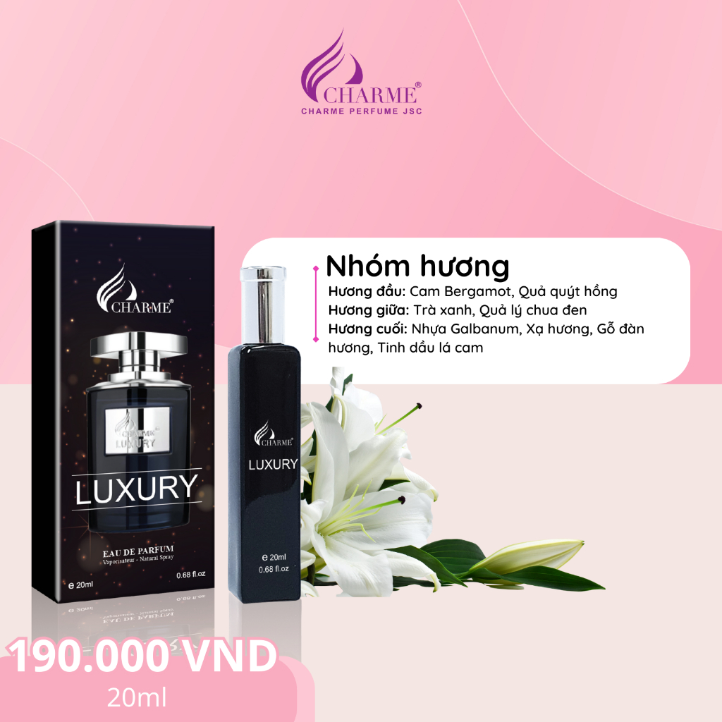 Nước Hoa Nam Charme Luxury 20ml