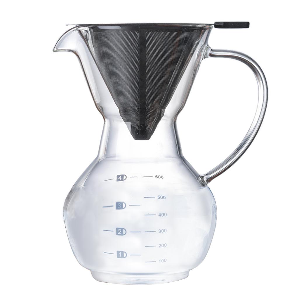 Pour Over Coffee Maker Glass Coffee Drip Kettle Coffee Brewing Tool