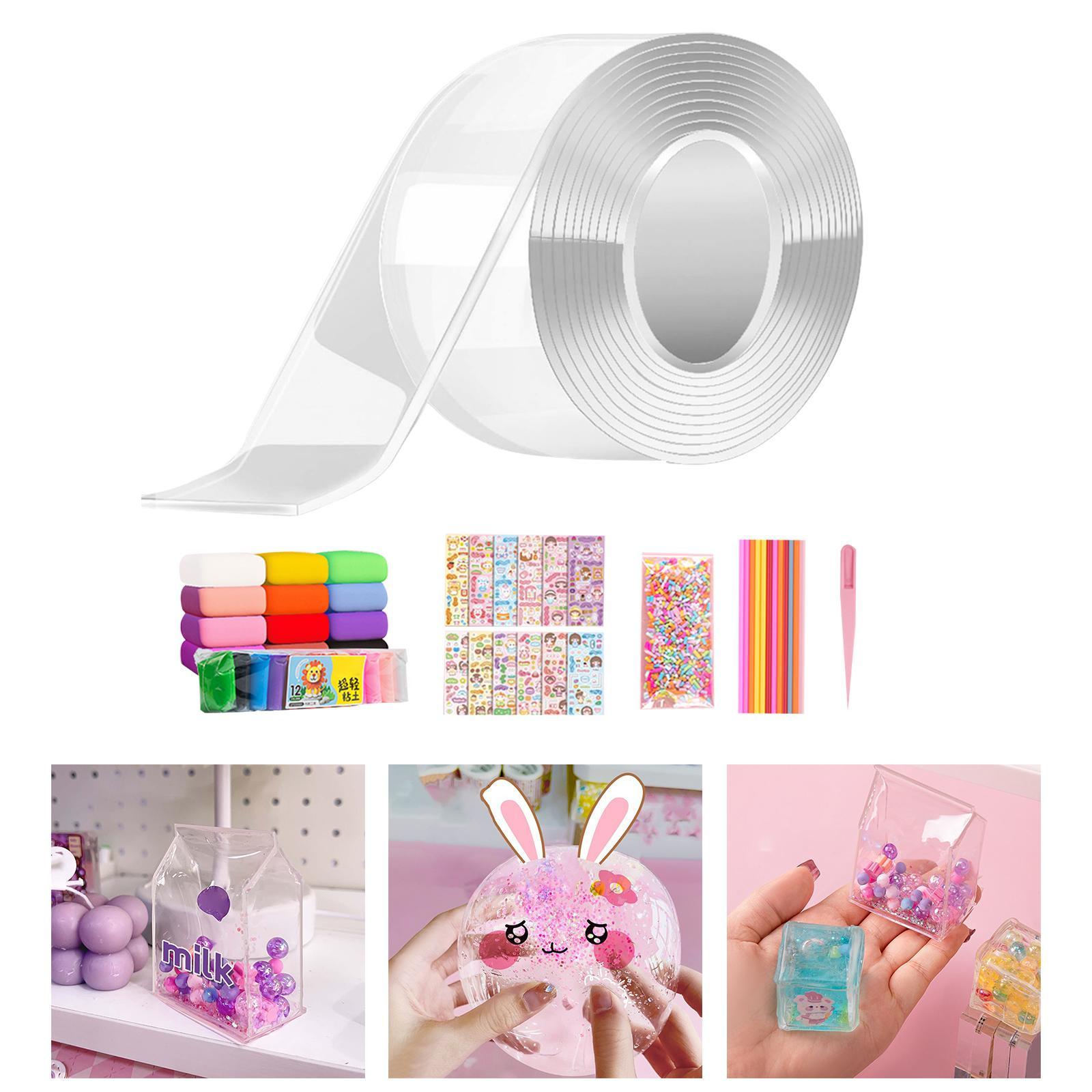 Clear with Stickers Double Sided Removable for Classroom DIY Craft