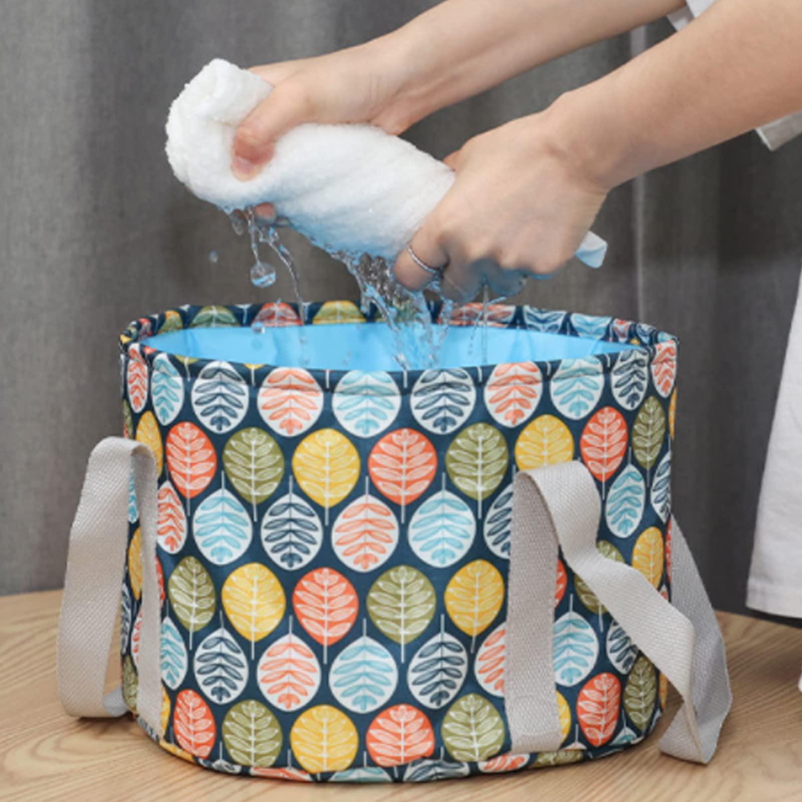 Xô có thể gập lại cho bồn tắm chân di động di động tắm chân tắm chân nhà 21l chân-spa-mềm chân có thể gập lại túi lưu trữ có thể gập lại bồn tắm chân, màu đen