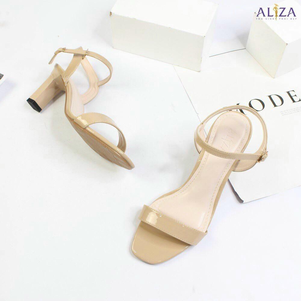 Giày sandal 7 phân gót trụ phối dây mảnh