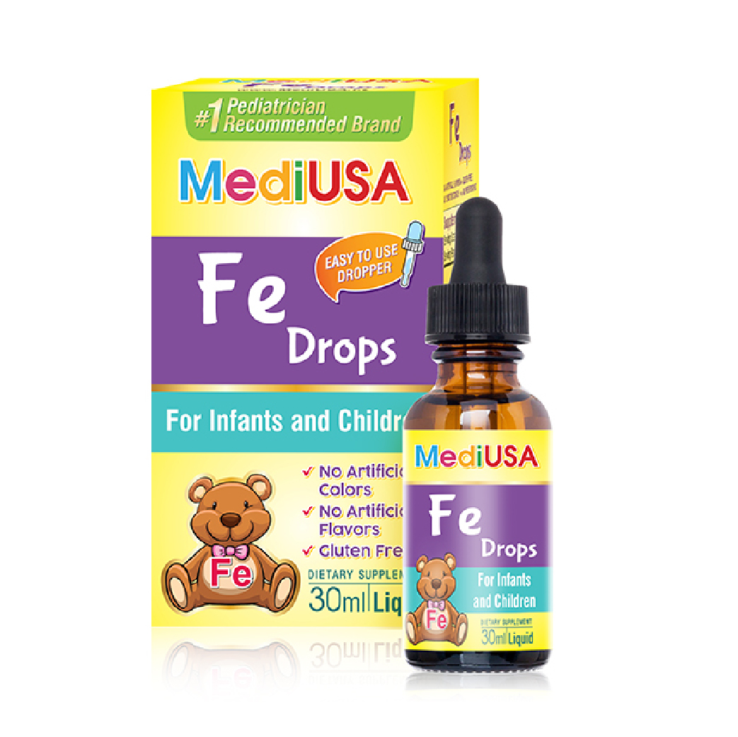 MediUSA Fe Drops - Thực Phẩm Chức Năng cung cấp Sắt, tái tạo hồng cầu cho trẻ, tăng sức đề kháng - Hàng chính hãng
