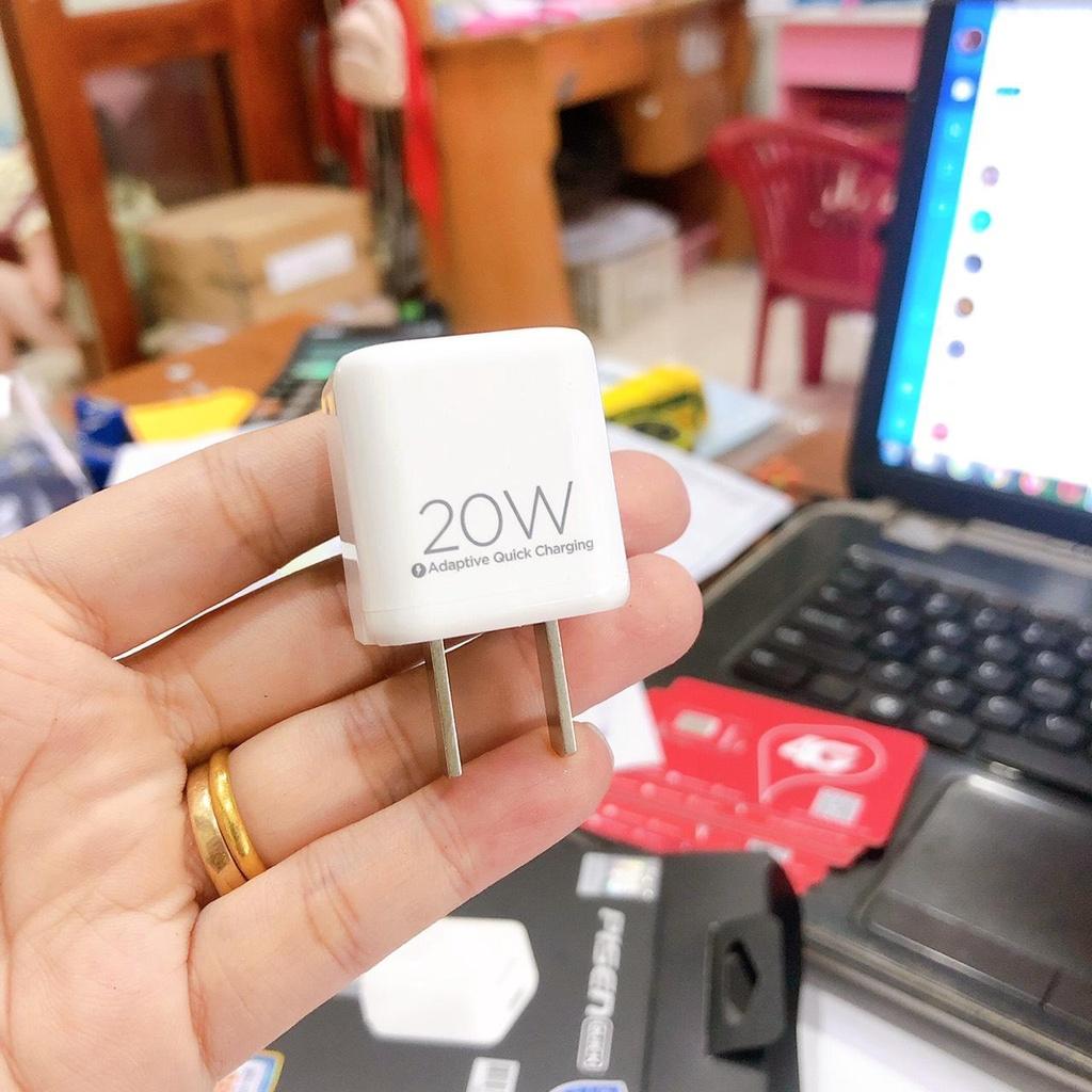 Cóc sạc nhanh PISEN Quick Ice Crystal PD 20W siêu nhỏ , Trắng sứ - Hàng chính hãng