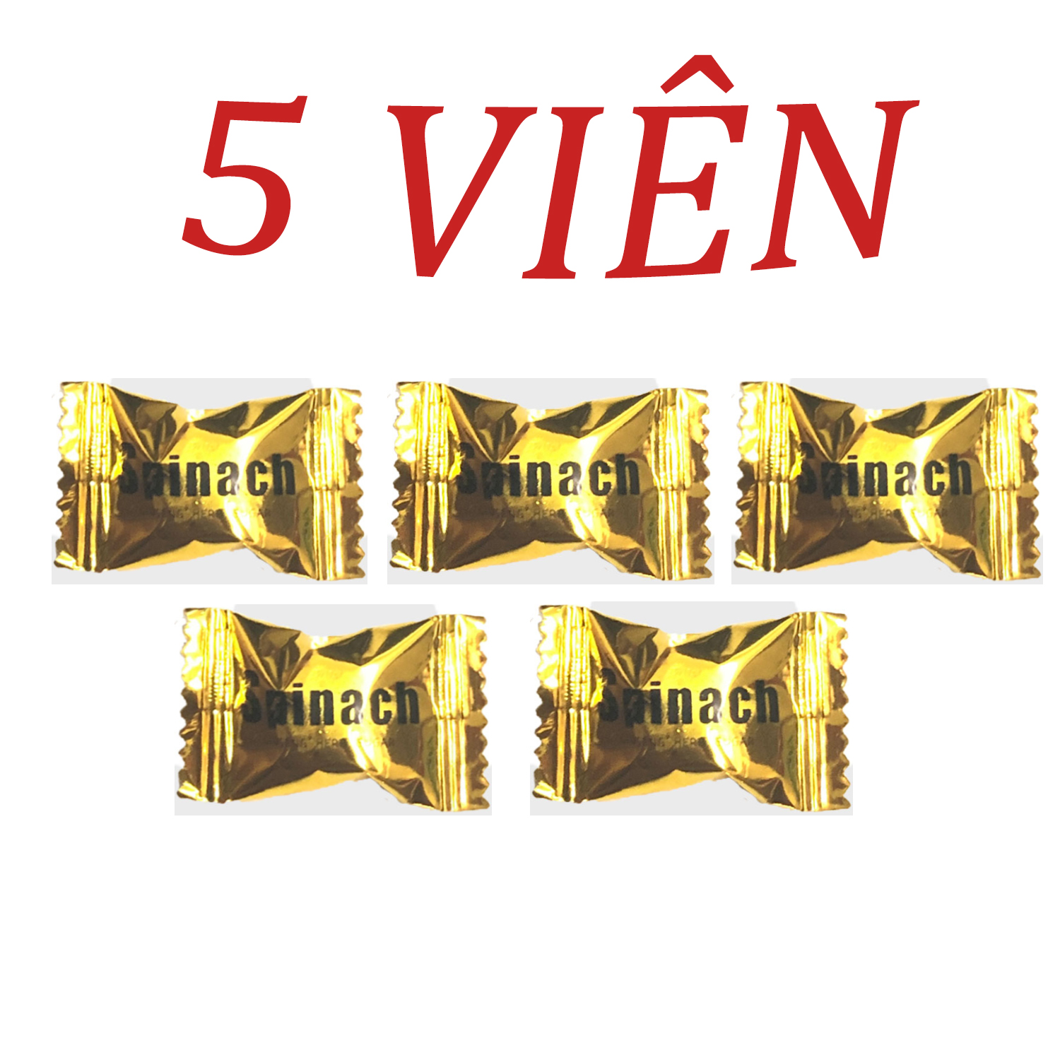 Bộ 5 Viên Kẹo Sâm Spinach Alpha Seven (Mỹ)