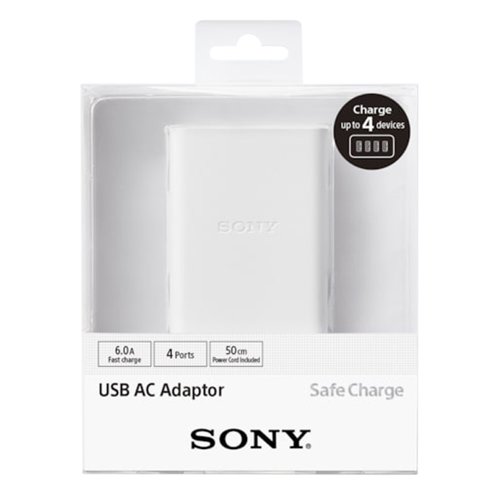 Sạc 4 cổng USB 6.0A Sony CP-AD2M4/WC EU8 - Hàng chính hãng