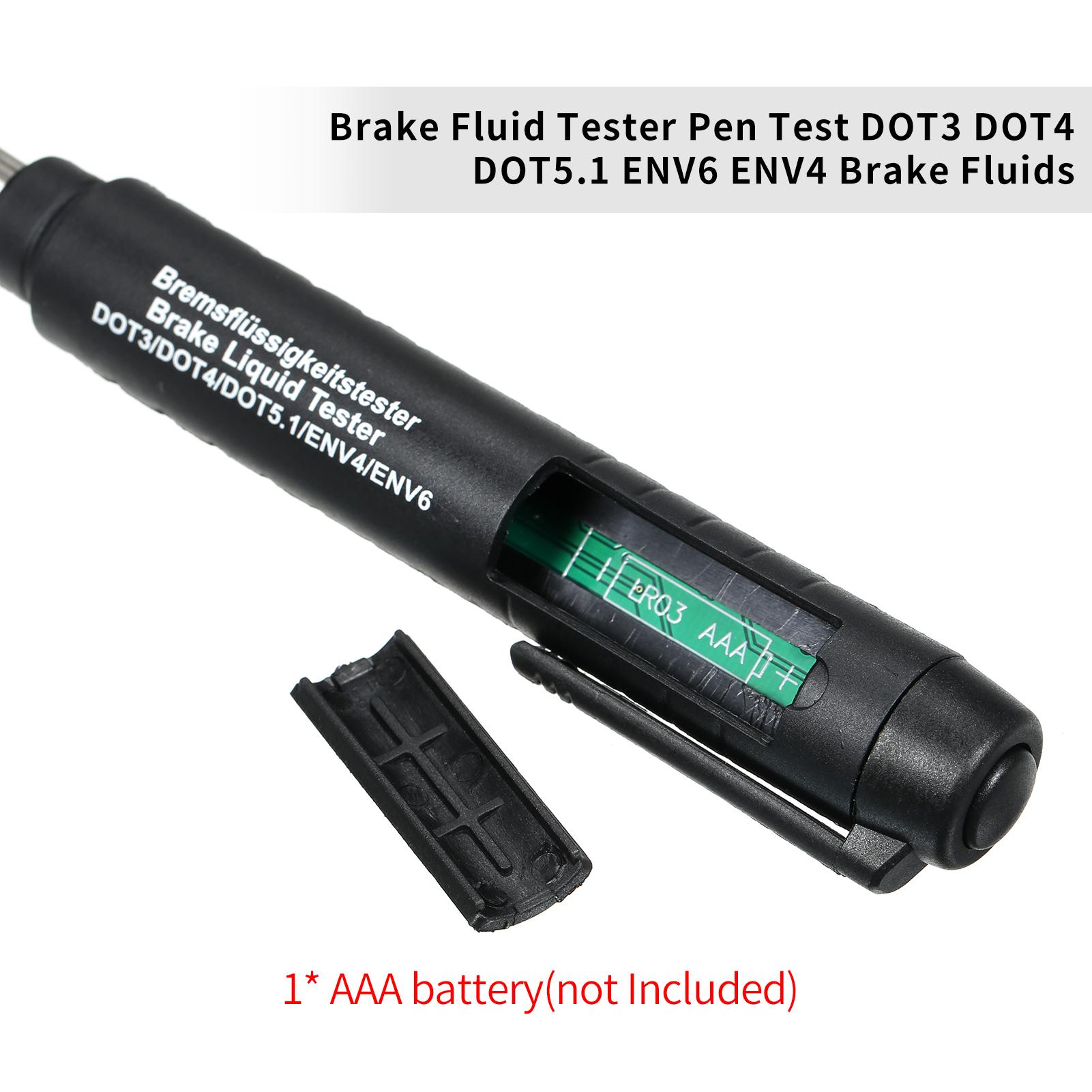 Brake Fluid Tester Pen Test DOT3 DOT4 DOT5.1 ENV6 ENV4 Brake Fluids with 5 LED Indicators