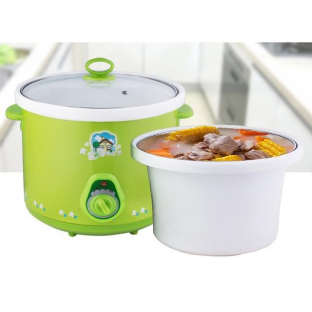 Nồi điện hầm cháo, sườn, kho cá, Nồi nấu cháo chậm cho bé 1.5l tiện lợi đa năng