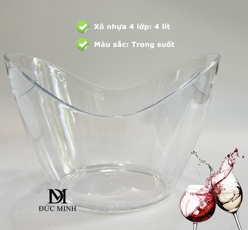 Xô đựng rượu vang 4 Lít (Để được 2 - 3 chai vang)