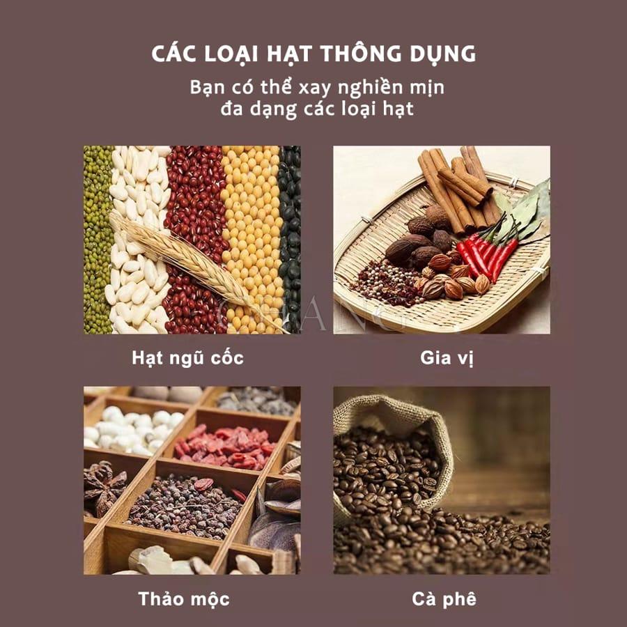Máy Nghiền Đồ Khô Xay Các Loại Hạt,Ngũ Cốc CaFe Gạo Nếp Siêu Tốc - Máy Xay Hạt Siêu Tốc