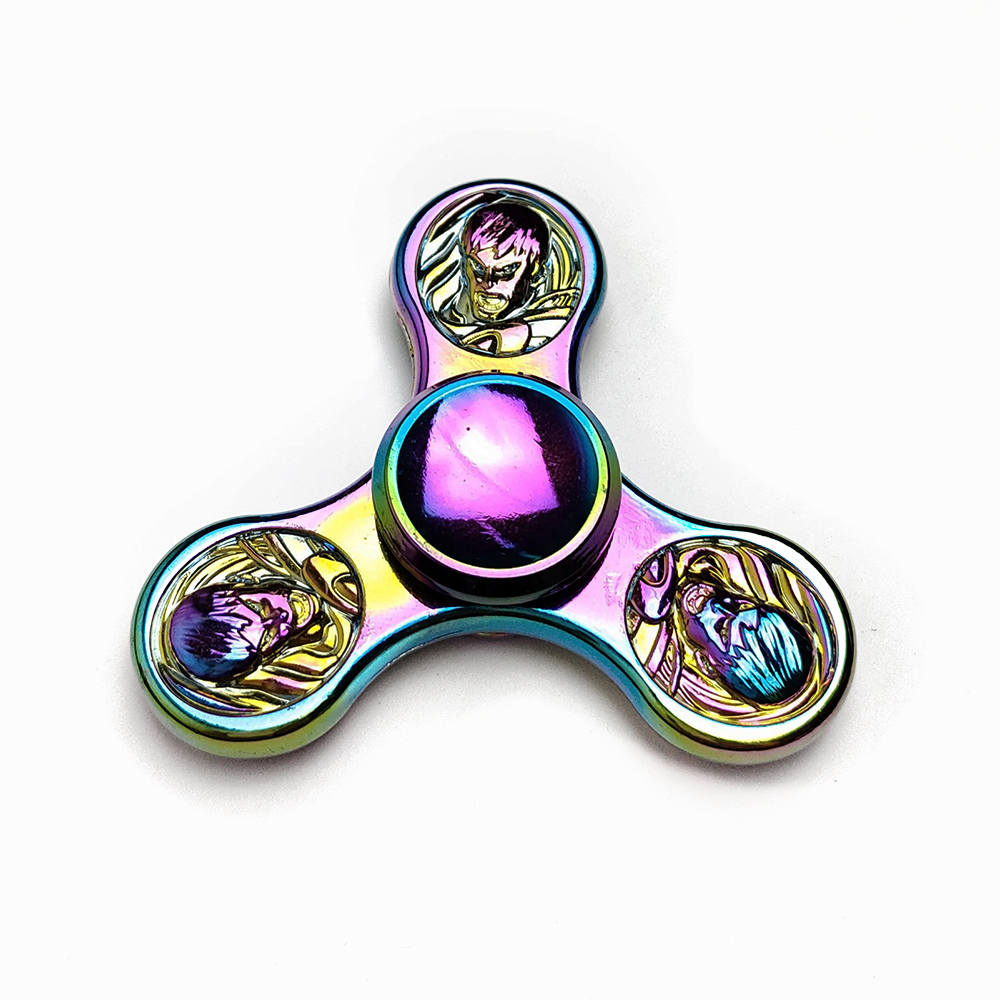 Con Quay 7 màu cầu vồng Hand Fidget Spinner 3 cánh mạ titan