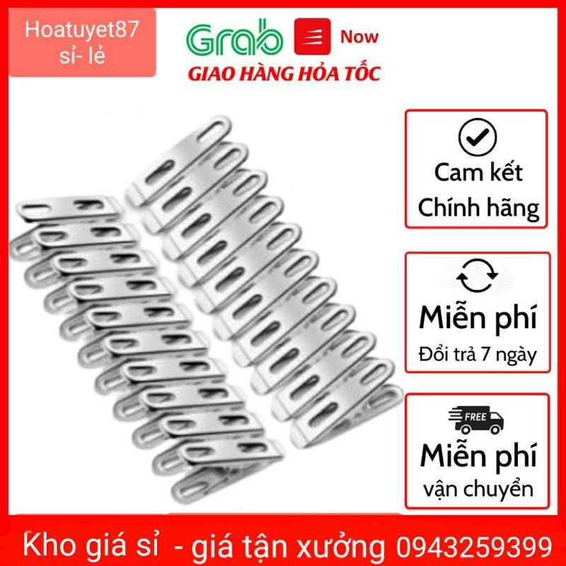 Vỉ 20 kẹp quần áo bằng inox siêu bền không hoen gỉ