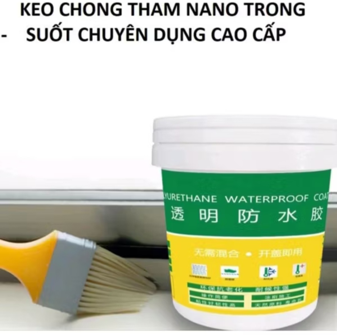HỦ KEO QUÉT SIÊU CHỐNG THẤM NƯỚC TRONG SUỐT TRÊN MỌI BỀ MẶT CÔNG TRÌNH