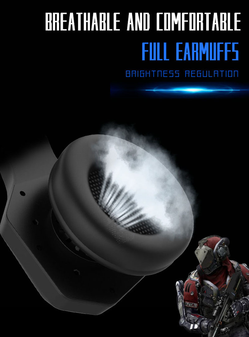 Tai Nghe Chụp Tai Công Suất Cao Led RGB Gaming PC 7.1 New Design