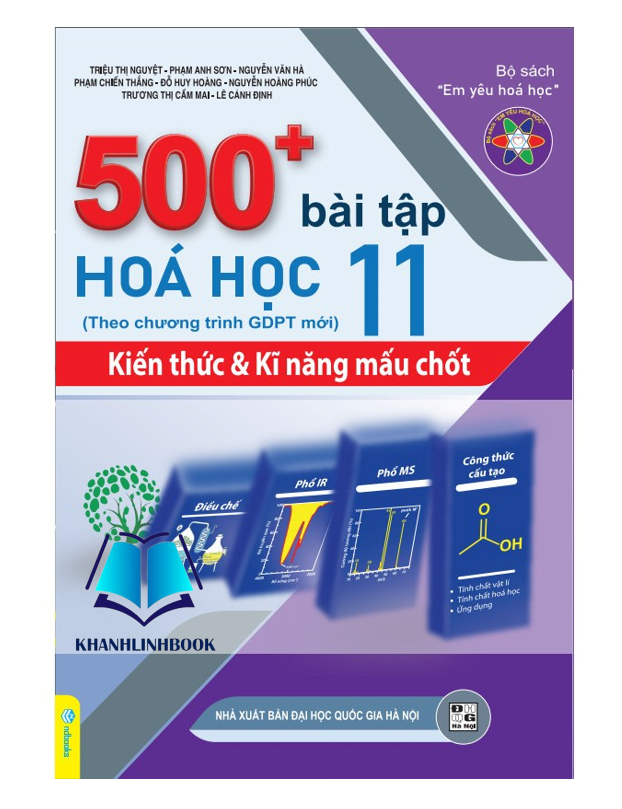 Sách - 500+ Bài Tập Hóa Học 11 Kiến thức và Kĩ năng mấu chốt - Theo chương trình GDPT mới