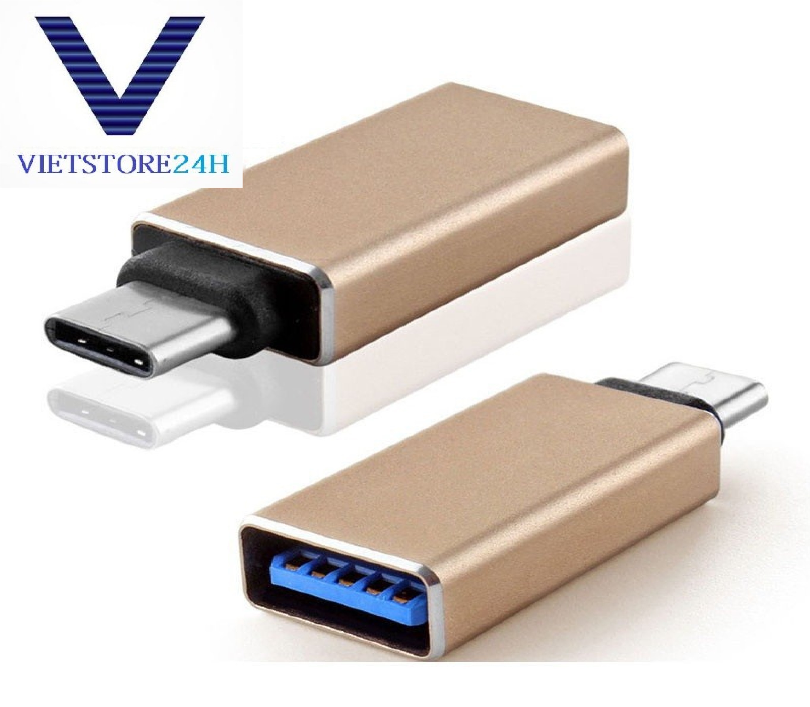 Cổng OTG Chuyển Đổi Từ USB Type-C Sang USB 3.0 VT - Màu Ngẫu Nhiên