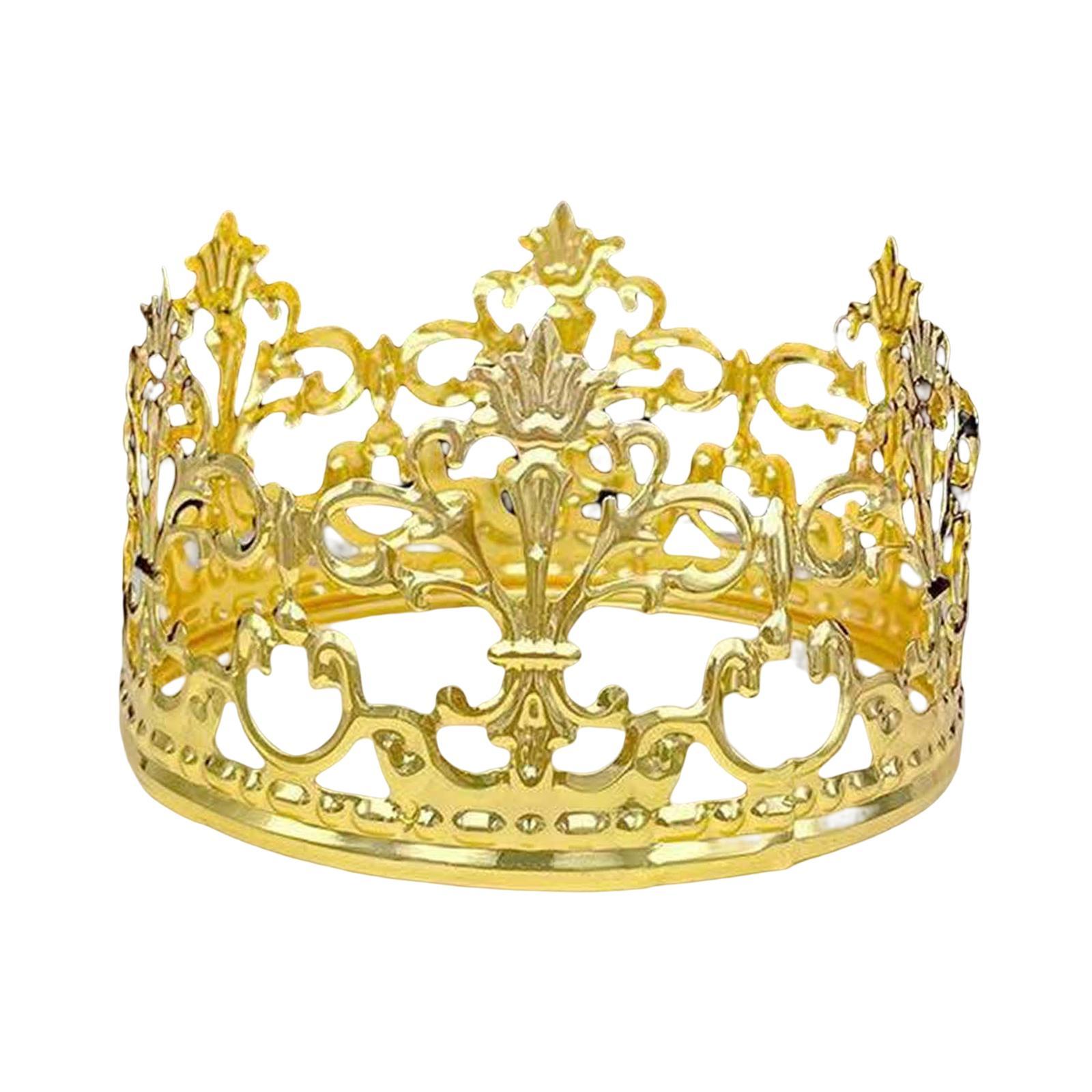 Cake Topper Cake Decorations Tiaras Headband for Women Themed Parties Gold