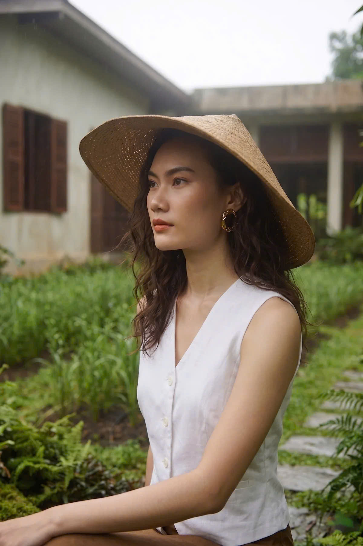 Áo Vest Gilet Linen Trắng An Nam TOP203 thời trang Hity