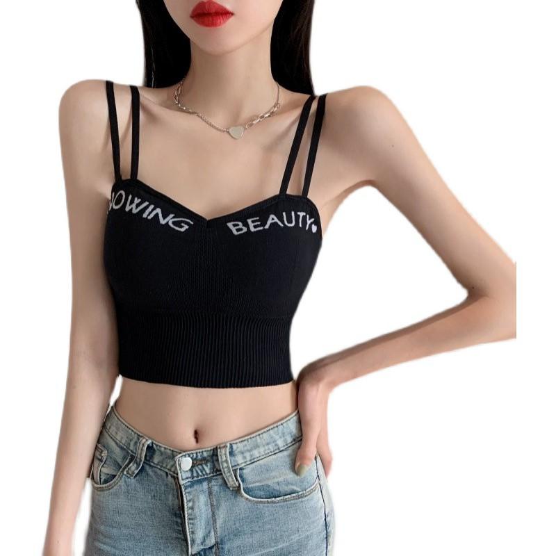 Áo Hai Dây Bra, Áo Hai Dây Len Tăm CROPTOP Hai Dây Sợi Bún