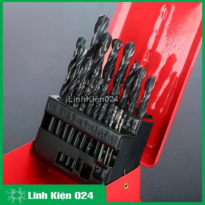 Hộp Combo 19 Mũi Khoan Đa Năng Cao Cấp Mũi Thép Đen
