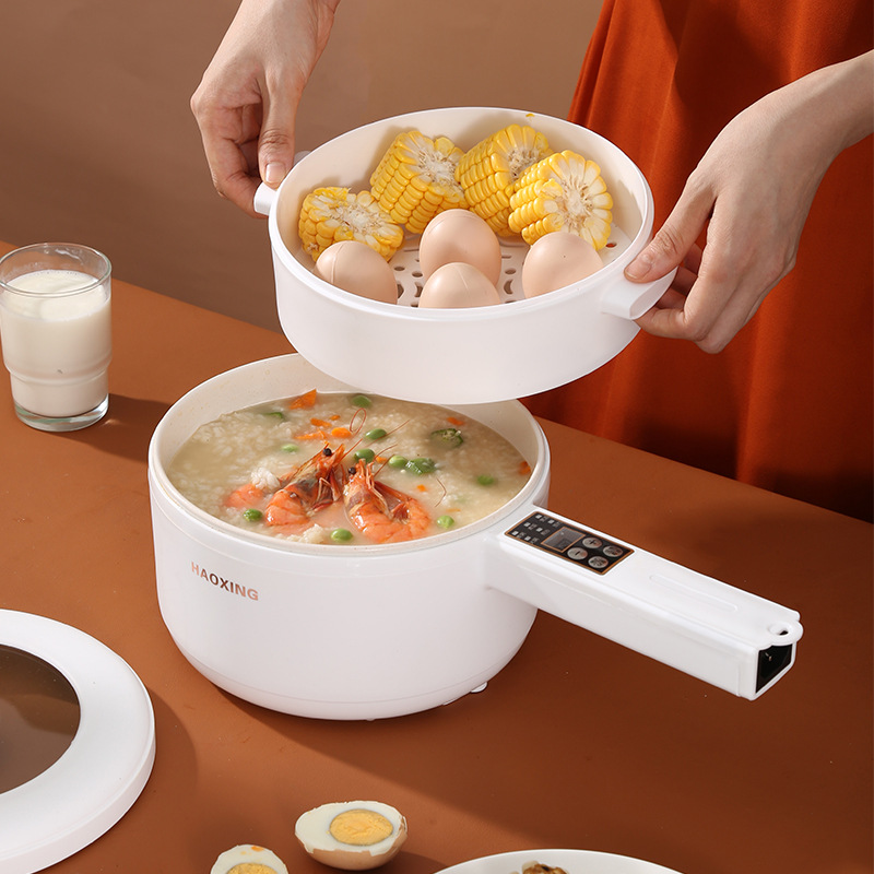 Nồi điện đa năng HaoXing Electric multi pot 220V, 50Hz, 700W, 2L- Màu ngà - Hàng chính hãng