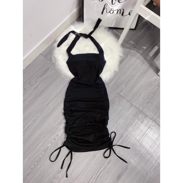 Đầm body dây rút hở lưng-Carotshop