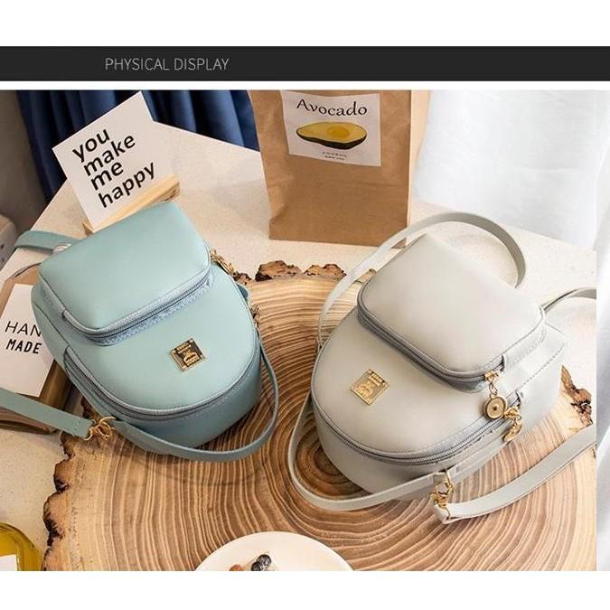 Balo Mini Trơn Màu Xám