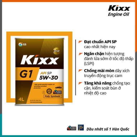 Dầu Nhớt KIXX G1 SP 5W-30 | 10W-40 4 Lít Hàng Chính Hãng