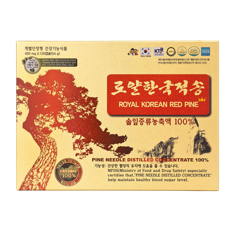 COMBO Tinh dầu thông đỏ hoàng gia 120 viên Royal Korean Red Pine TẶNG 01 hộp Linh Chi Táo Đỏ 30 gói Daedong Korea Ginseng