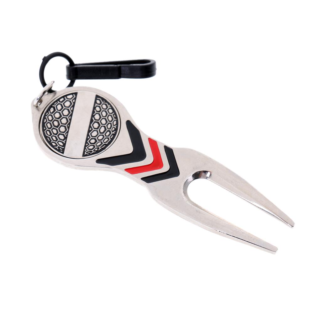 Portable Lightweight Alloy Golf Divot Repair Tool And Magnetic Ball Marker