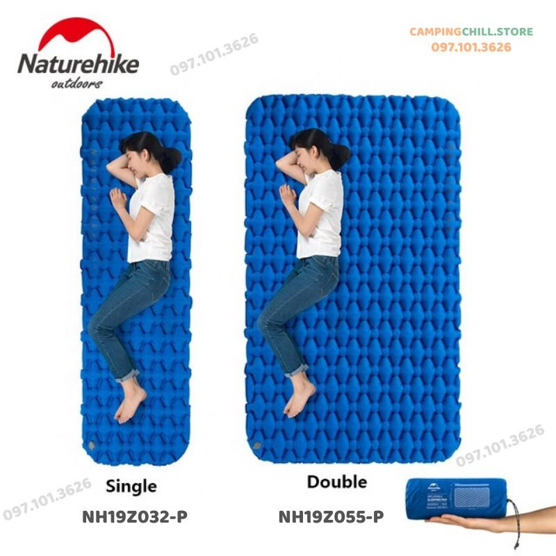 ĐỆM HƠI ĐÔI ĐI DÃ NGOẠI, CẮM TRẠI NATUREHIKE NH19Z055-P