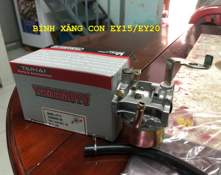 Bình xăng con, chế hòa khí  máy Robin EY15, EY20