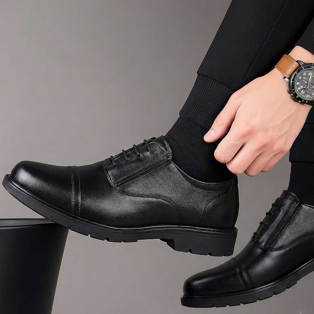 Giày Sĩ Quan Thời Trang HA NAM Da Bò Thật Bảo Hành 2 Năm Freeship GT2039