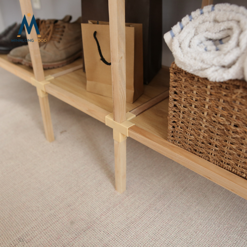 Tủ Treo Quần Áo - Giá Treo Quần Áo - Minhlongwood 3 Buồng 7 Ngăn - M38 Trang Trí Nội Thất-Màu Gỗ Tự Nhiên