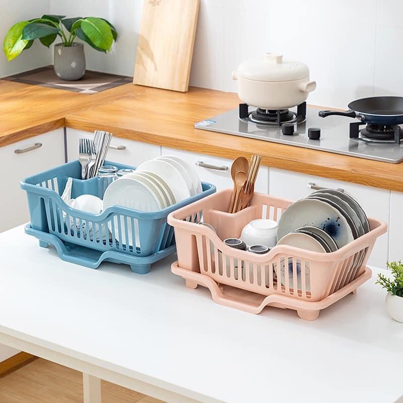 Rổ Úp Bát Việt Nhật Kèm Khay Hứng Nước 3535