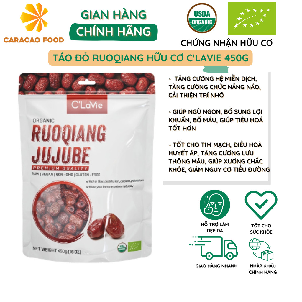 Táo đỏ Ruoqiang hữu cơ C'LaVie 450g