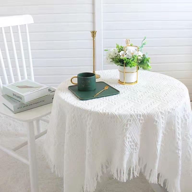 Khăn Trải Bàn Phong Cách Pháp Thanh Lịch Tinh Tế Vải Cotton Dệt Cao Cấp SBK181