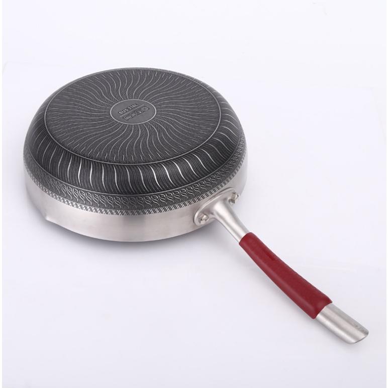 Chảo chống dính inox 316 công nghệ Đức khắc laser tổ ong chống xước hàng nội địa Trung Quốc