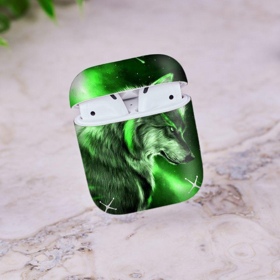 Miếng dán skin cho AirPods in hình con vật - dvz013 (AirPods ,1 2, Pro, TWS, i12)