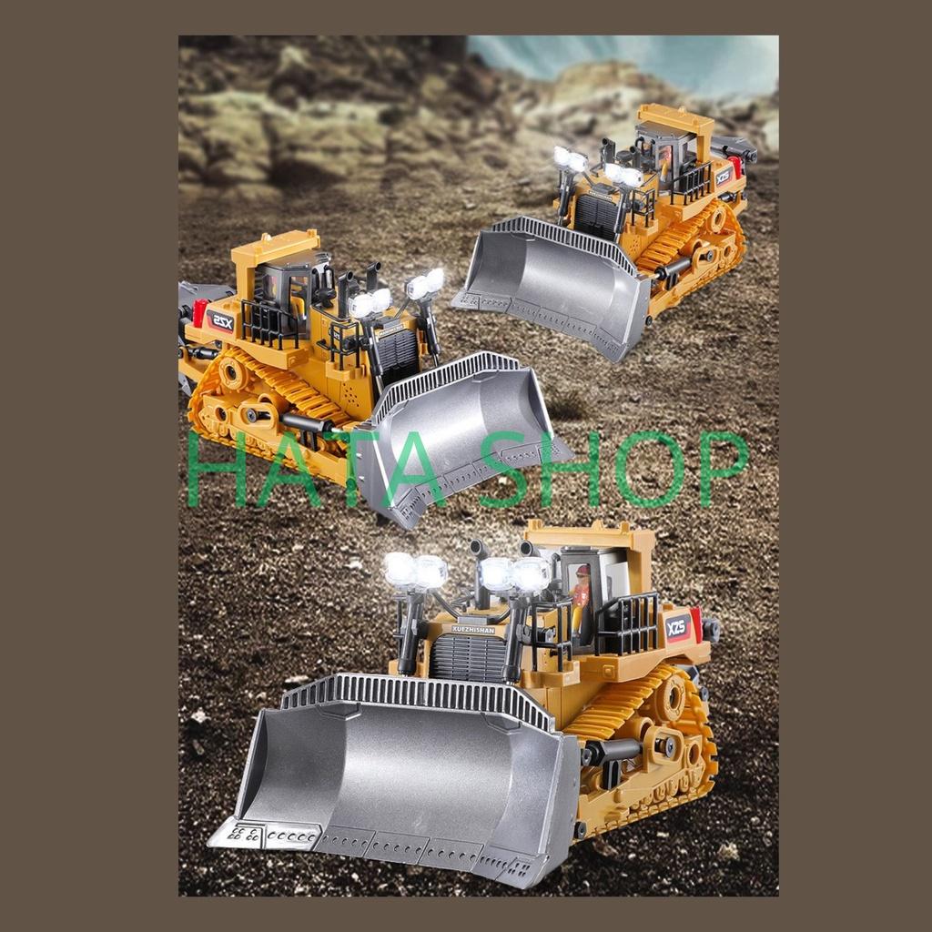 Xe Ủi Đất Kim Loại BC1045 (Alloy Bulldozer) điều khiển từ xa 9 kênh / Xe công trình xúc đất điều khiển cao cấp