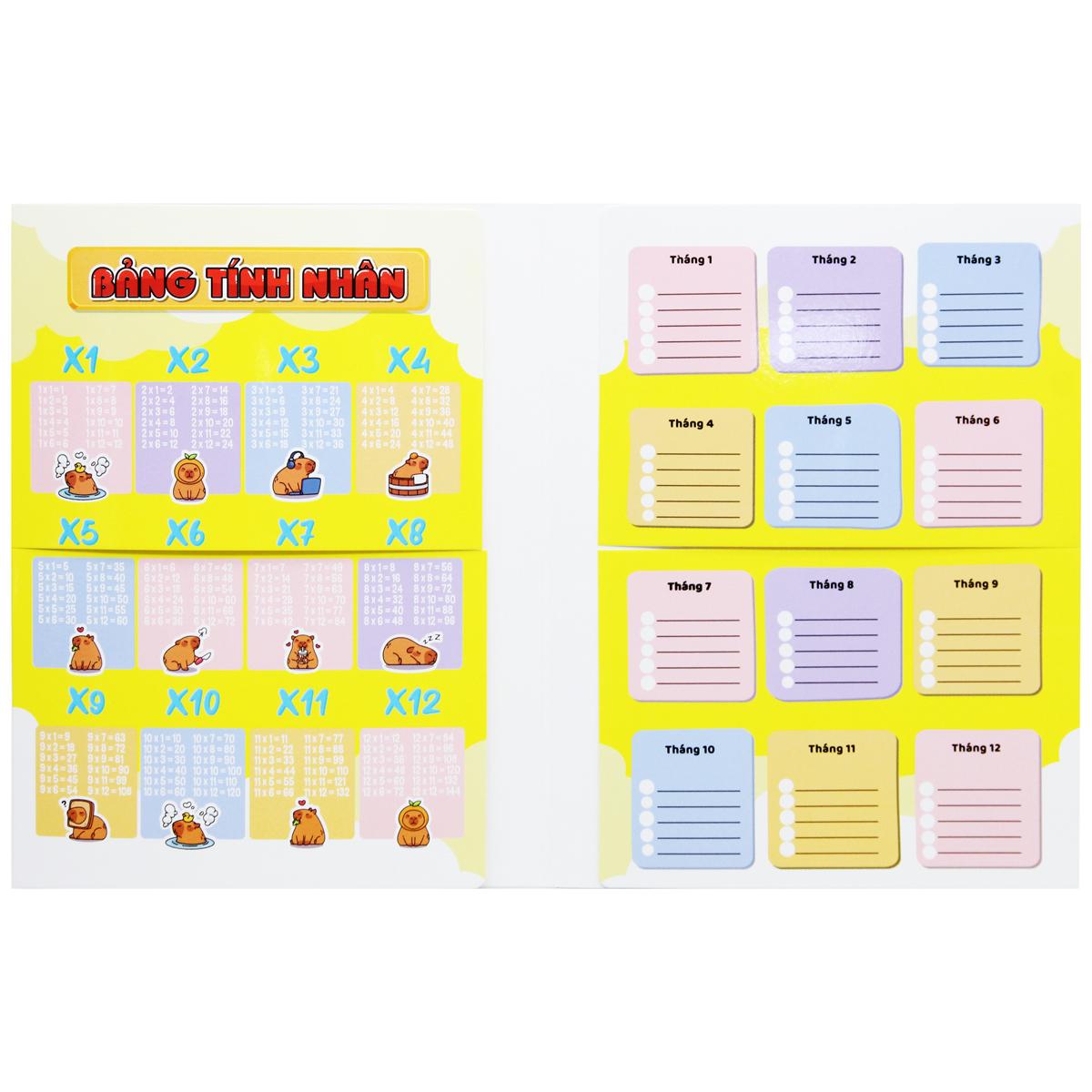 Giấy Kê Tay Tập Capybara - 16.5 x 21 cm - The Sun - Màu Vàng