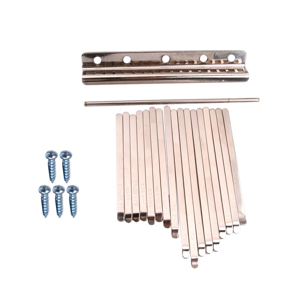 Steel Keys for 17 Note African Mbira Kalimba Thumb Piano Finger Percussion