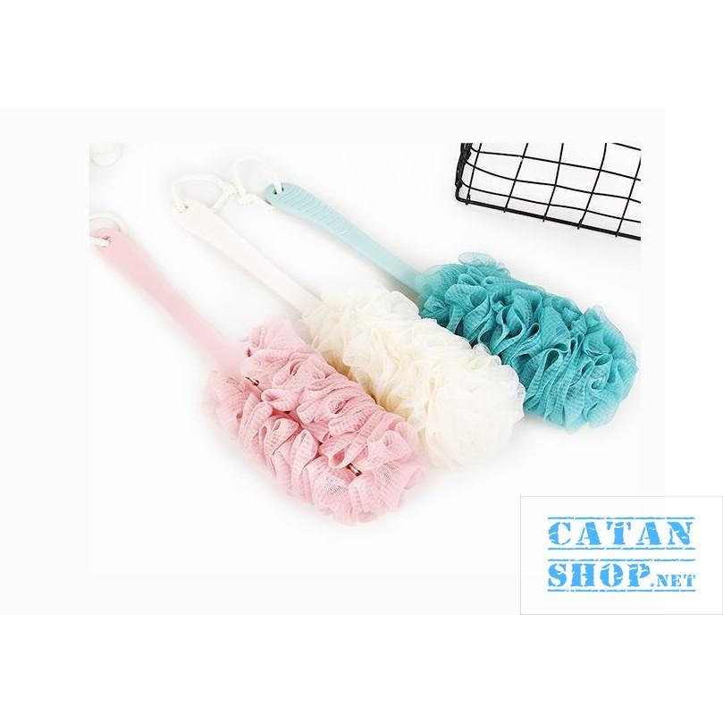 Cây bông tắm cán dài chà lưng tẩy tế bào chết tiện dụng- Màu ngẫu nhiên
