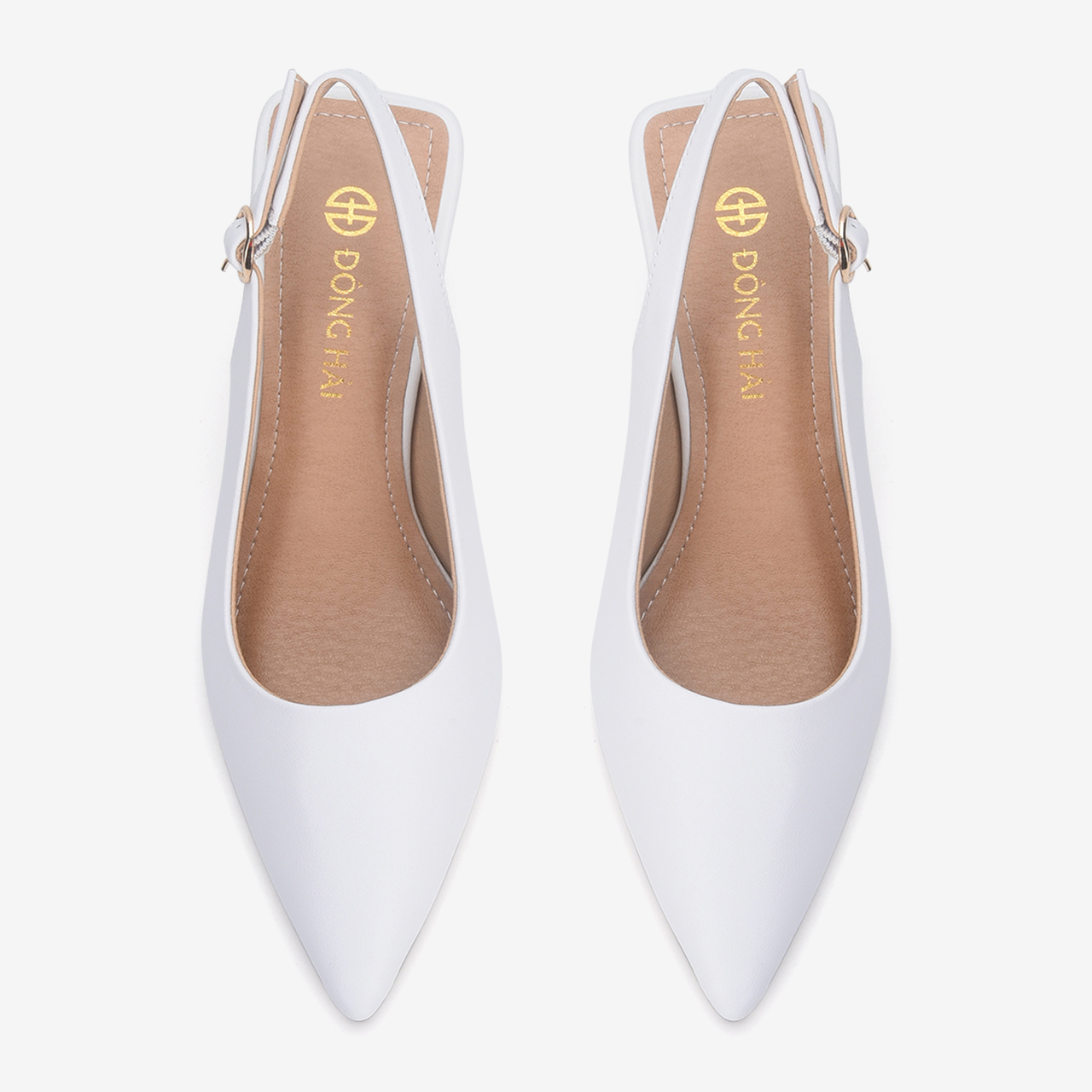 Giày cao gót nữ Đông Hải thiết kế Slingback mũi nhọn thanh lịch gót nhọn nữ tính cao 7cm vừa phải - G5808
