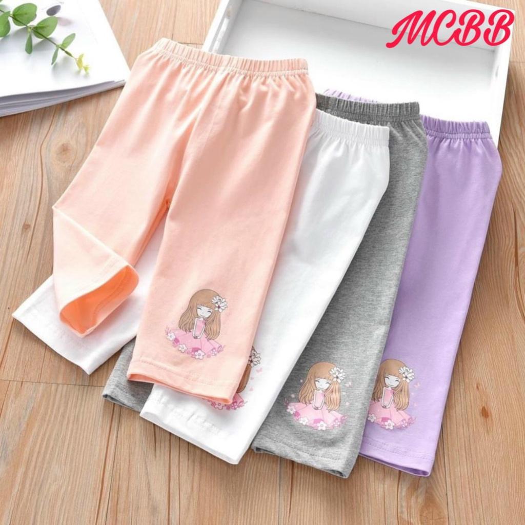 Quần thun ôm quần leggings đùi cho bé gái đi chơi đi học size 20-40kg chất cotton co giãn chuẩn form