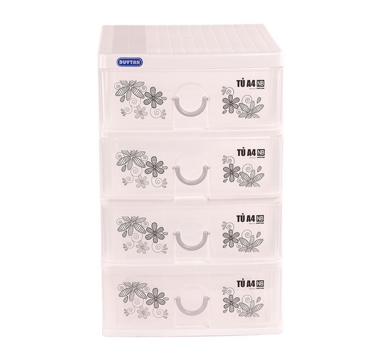 Tủ nhựa Duy Tân Tomi A4 nắp bằng 4 ngăn - 43433 - Giao màu ngẫu nhiên - Hàng chính hãng