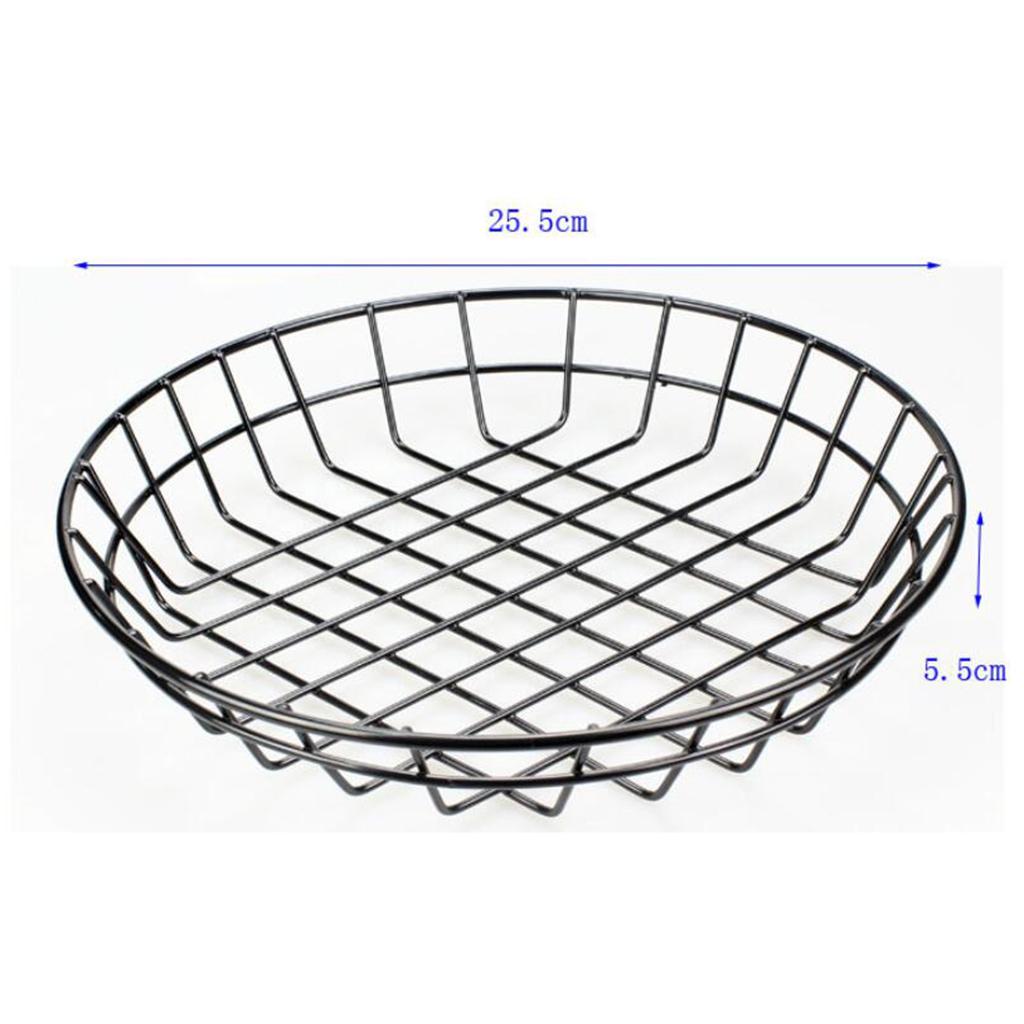 3x L Metal Fast Food Baskets Restaurant Serving for Sandwiches Fries Chips