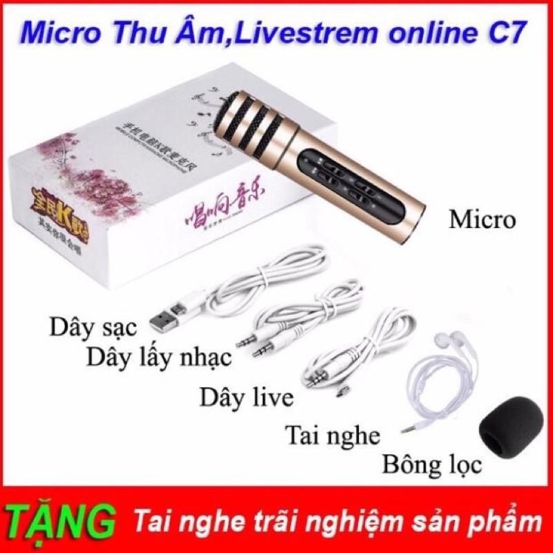 Micro thu âm C7 siêu nhẹ siêu hay